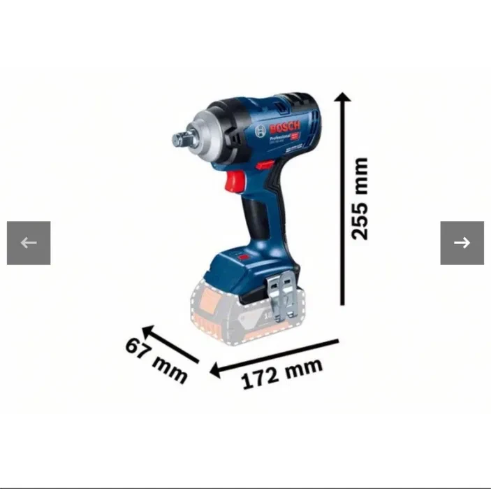 Набор профессиональный Гайковерт Bosch GDS 18V -400 + 2.0 Am /2 шт + зп — изображение 4