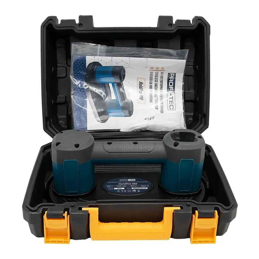 Аккумуляторная вакуумная присоска PROFI-TEC HoldPro 180 (12 В/1.5 Ач, зарядное устройство) — изображение 2
