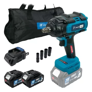 Аккумуляторный гайковерт PROFI-TEC PTW820BL POWERLine (2×PT2040MP (4.0 Ач), зарядное устройство)
