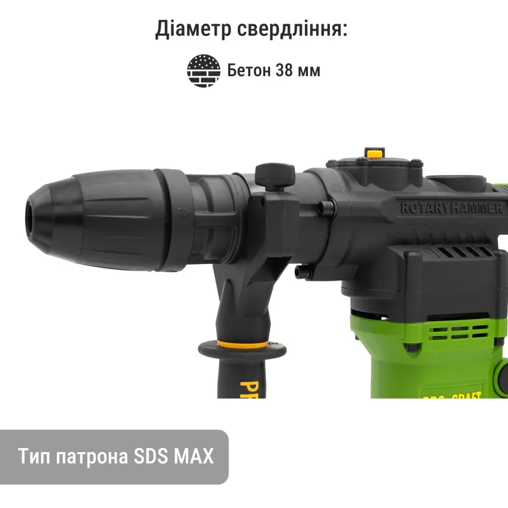 Аккумуляторный перфоратор Procraft PHA50 Кейс (с 1 акб и ЗУ) — изображение 4