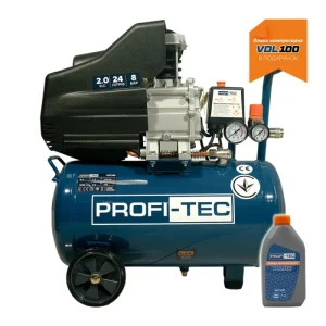 Компресор масляний PROFI-TEC OC-24 (24 л, 1.5 кВт, 195 л/хв)
