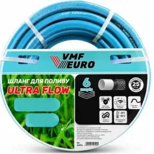 Шланг для поливу 25м 3/4 VMF Ultra Flow (35 bar, 6 шарів,армований) блакитний