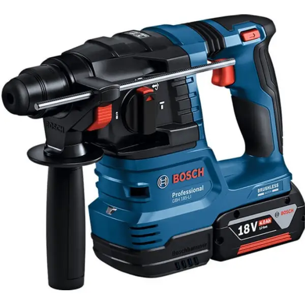 Акумуляторний перфоратор Bosch GBH 185-Li Professional, аб GBA 18V 4 Ah і з/у GAL 18V-40, у кейсі - Зображення 2