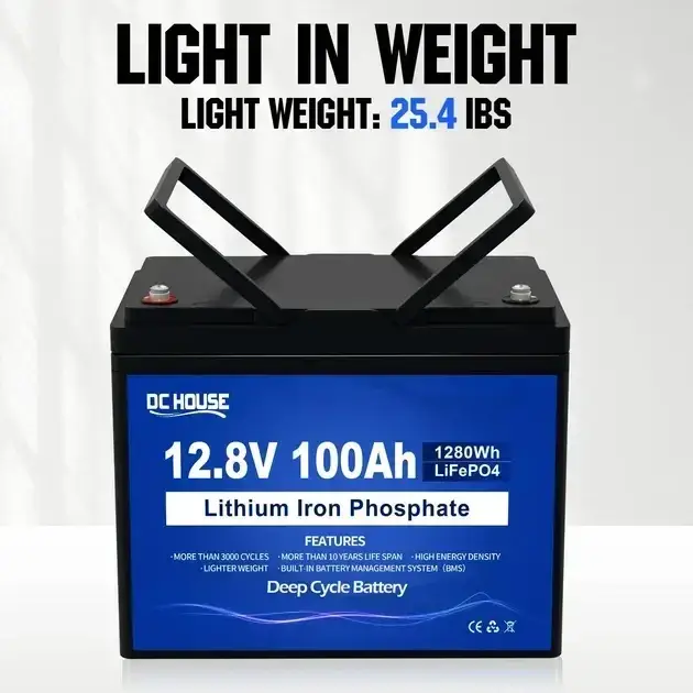 Аккумуляторная батарея DC-HOUSE 12V 100Ah (ECO-LFP12100-100AH) Lithium Battery 4000+ (литий-железо-фосфатная) — изображение 3