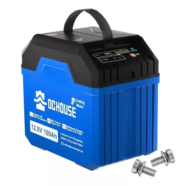 Акумулятор LiFePO4 OCHOUSE 12.8V 100Ah 1280Wh з USB надійне автономне живлення для дому та подорожей