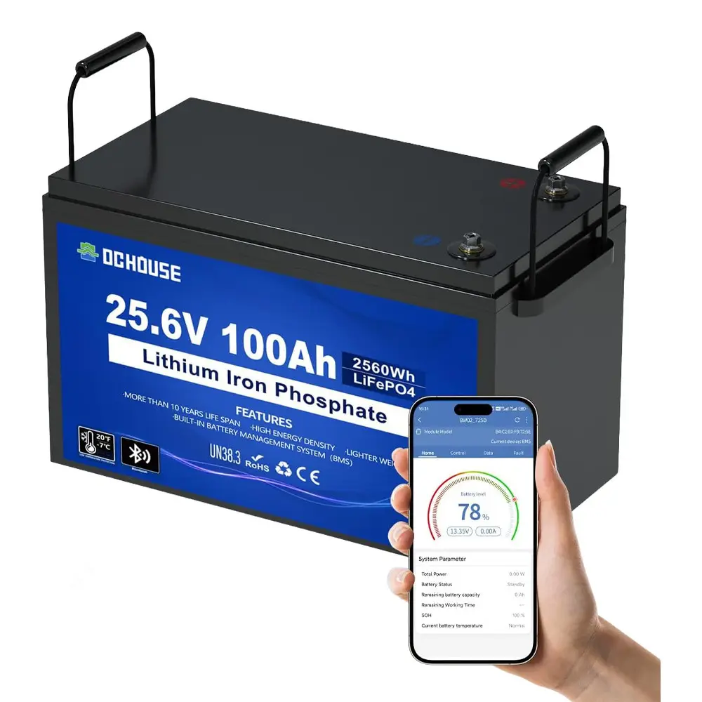 Аккумулятор LiFePO4 DC HOME 25.6V 100Ah Bluetooth — изображение 2
