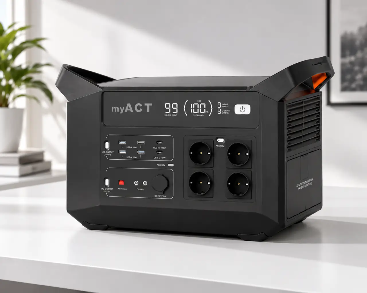 Зарядна станція myACT AP3000 3000W, Ємність 2880 Вт/год