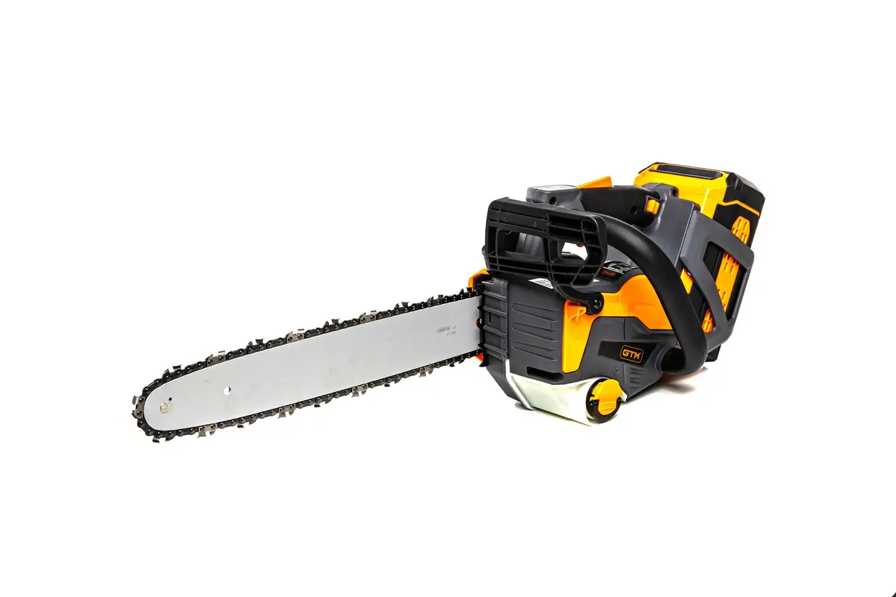 GTM Пила цепная акумCSTH56/1800BL KIT, 56 В, шина 35 см, лан, 3/8P, 1,1 мм, акум. 2,5А*ч + зарядное устройство — изображение 4