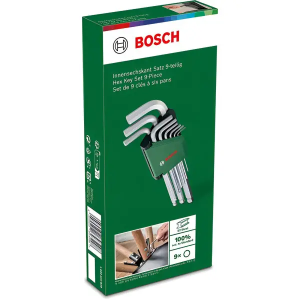 Набор шестигранных ключей Bosch, 9 шт. — изображение 2