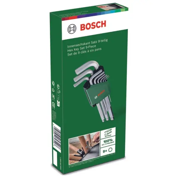 Набор шестигранных ключей Bosch, 9 шт. — изображение 3