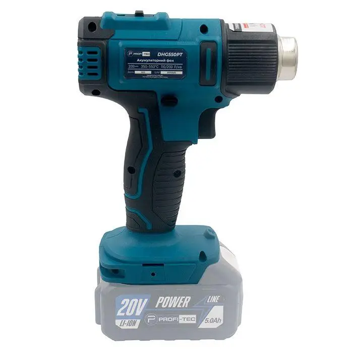 Акумуляторний фен PROFI-TEC DHG550PT_1 POWERLine (LCD-дисплей, без акумулятора та зарядного пристрою) - Зображення 2