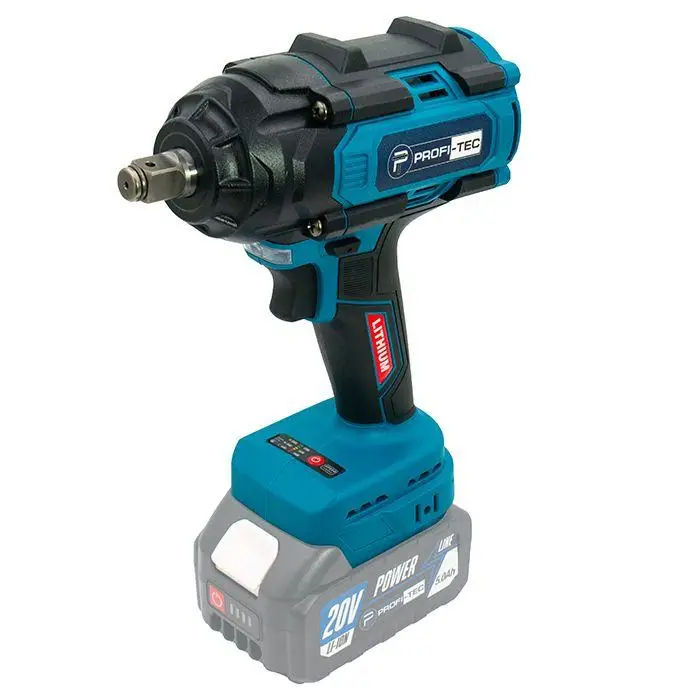 Аккумуляторный гайковерт PROFI-TEC PTW820BL POWERLine (2×PT2040MP (4.0 Ач), зарядное устройство) — изображение 2