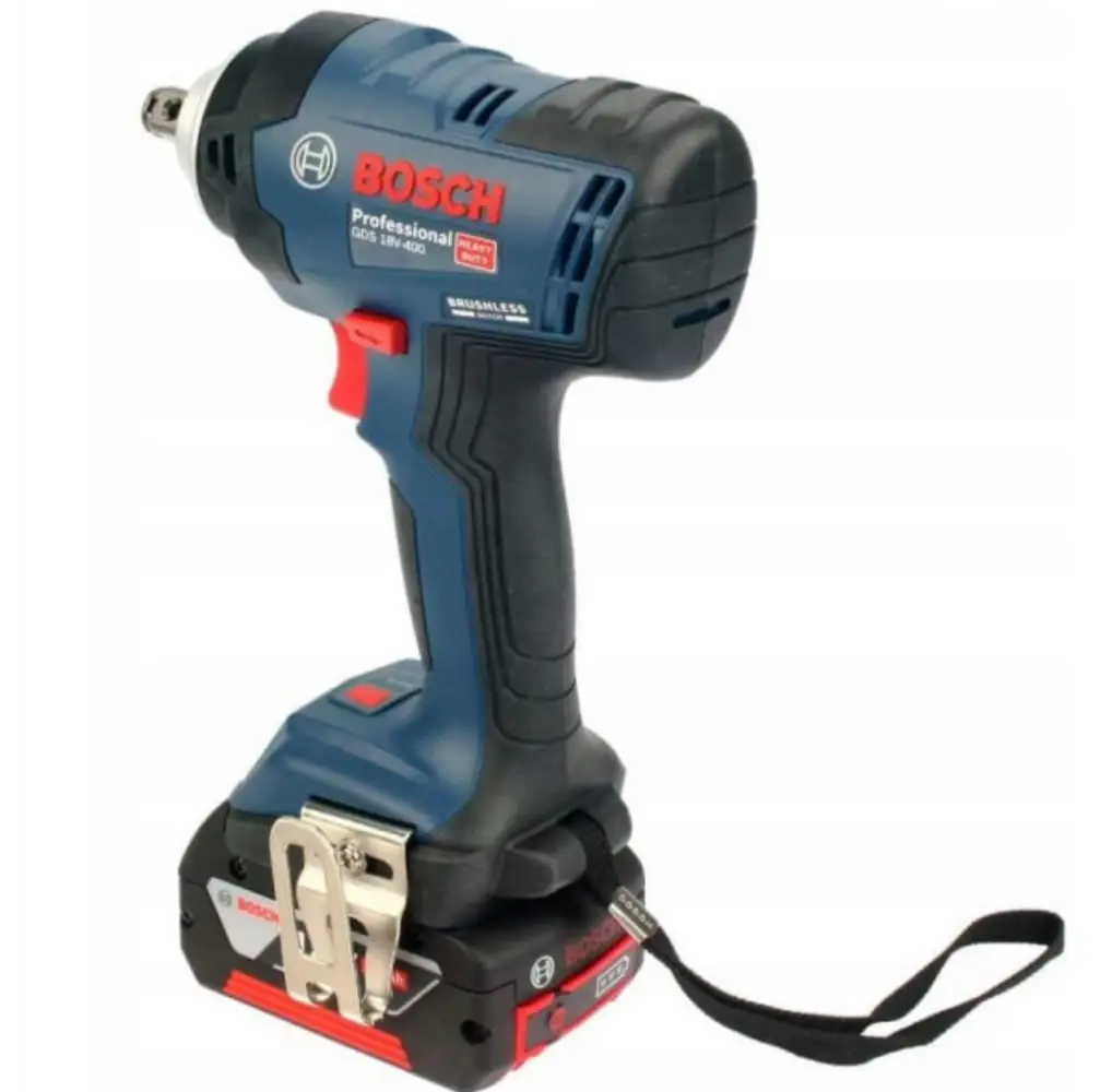 Набор Аккумуляторный ударный гайковерт Bosch GDS 18V-400 Professional, 2 акб 5 Ah, ж/п GAL 18V-40, в кейсе — изображение 6