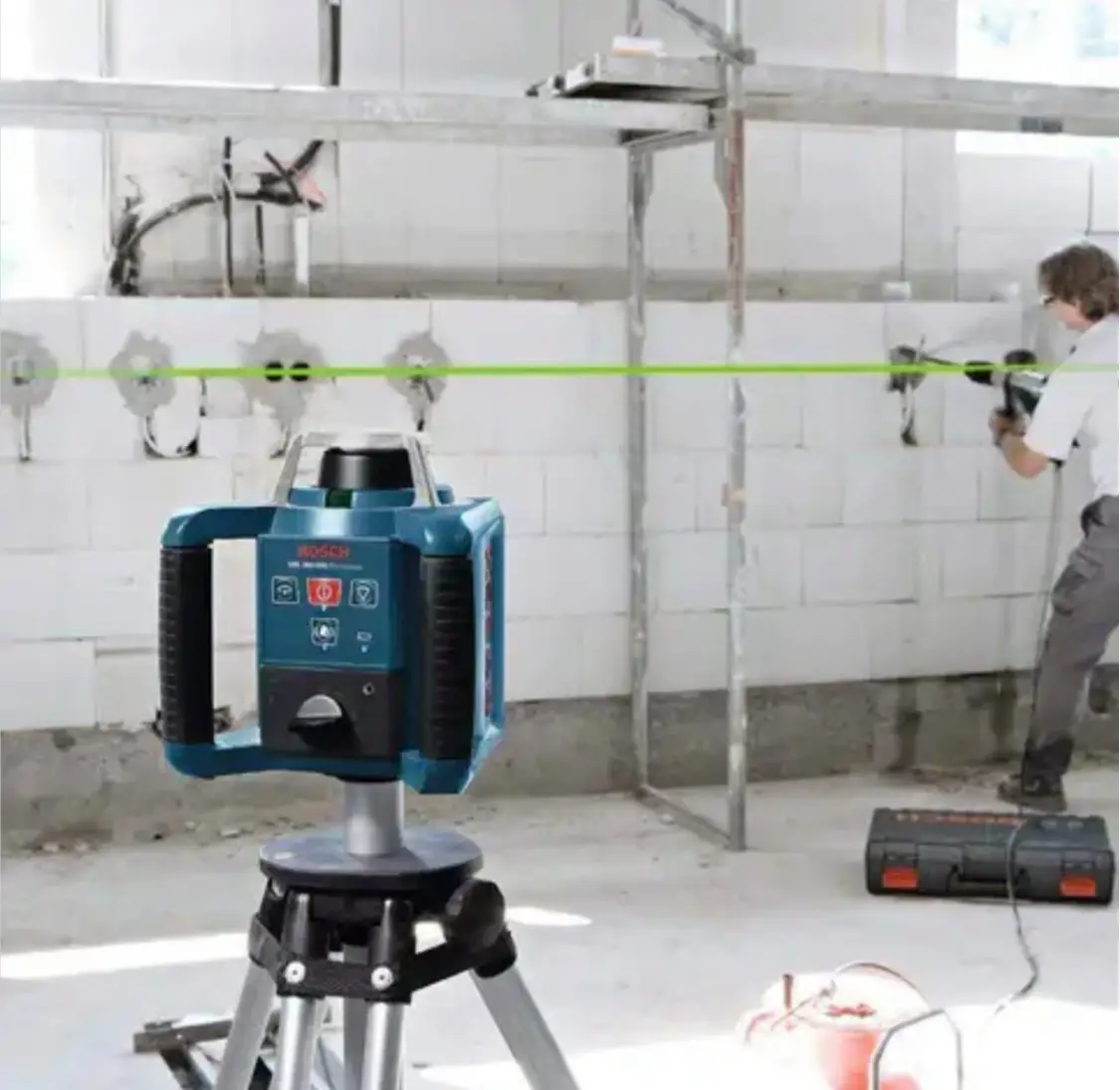 Професійний ротаційний лазерний нівелір BOSCH GRL 300 HVG SET Professional: зелений промінь, оригінал BMR - Зображення 5