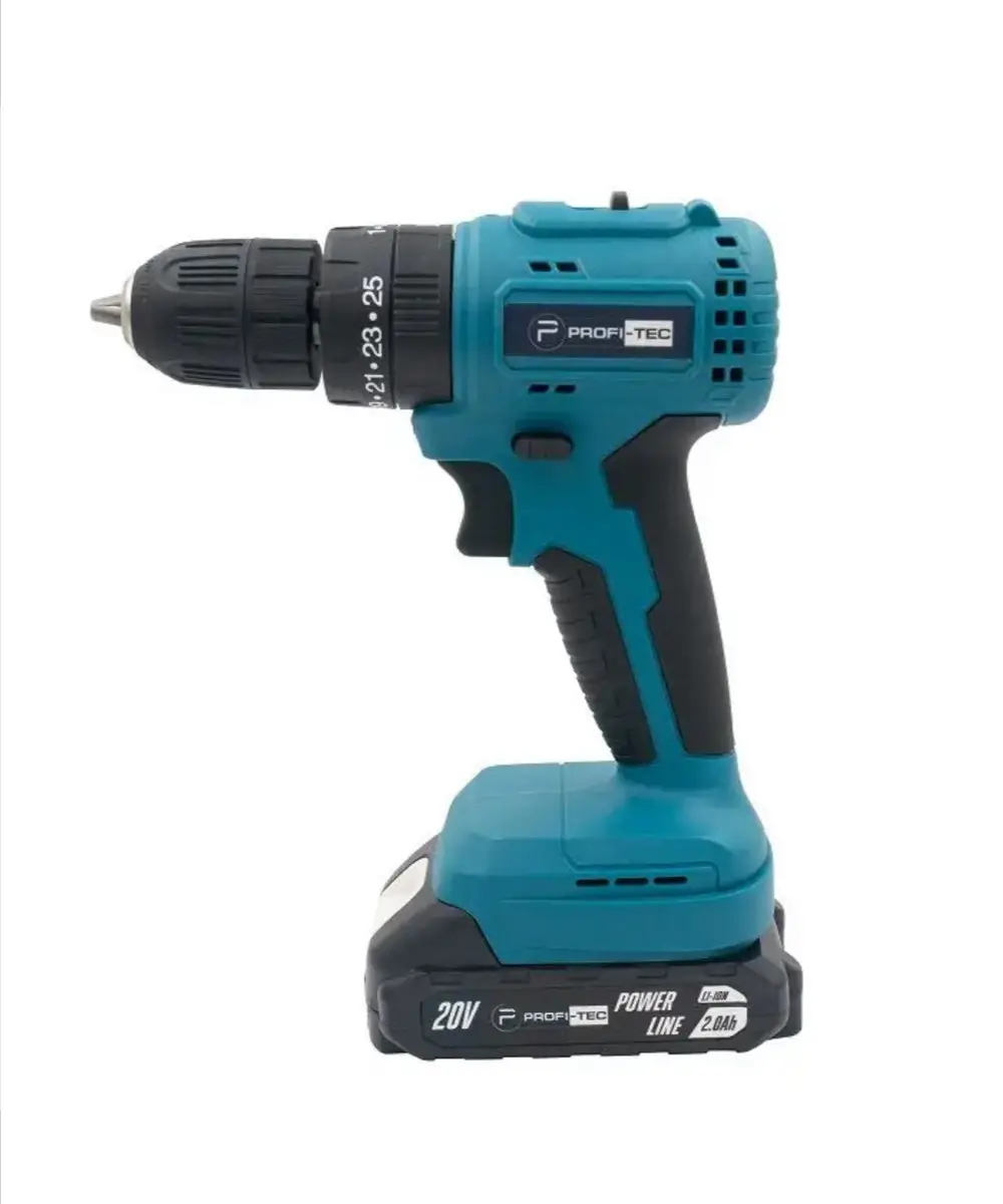 Аккумуляторный шуруповерт PROFI-TEC 20V PCD4020 (2 х PT2020MP (2.0Аг), зарядное устройство BC20V, кейс) — изображение 2
