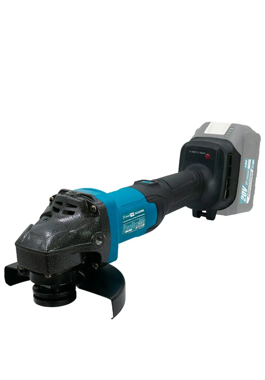 Аккумуляторная угловая болгарка PROFI-TEC 20V DGA201BL Professional POWERLine (1х 4.0Aг, зарядное устройство — изображение 2
