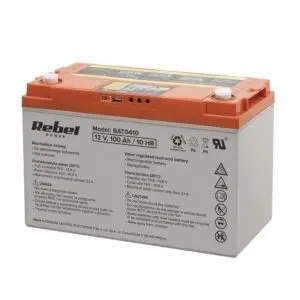 Акумулятор гелевий глибокої розрядки Rebel 12V 100ah LCD (BATO410) з лектонним таблом
