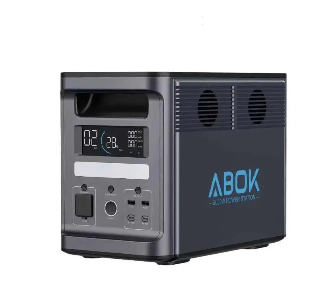 Зарядная станция ABOK 2000 W /1536Wh Быстрая зарядка 50 мин