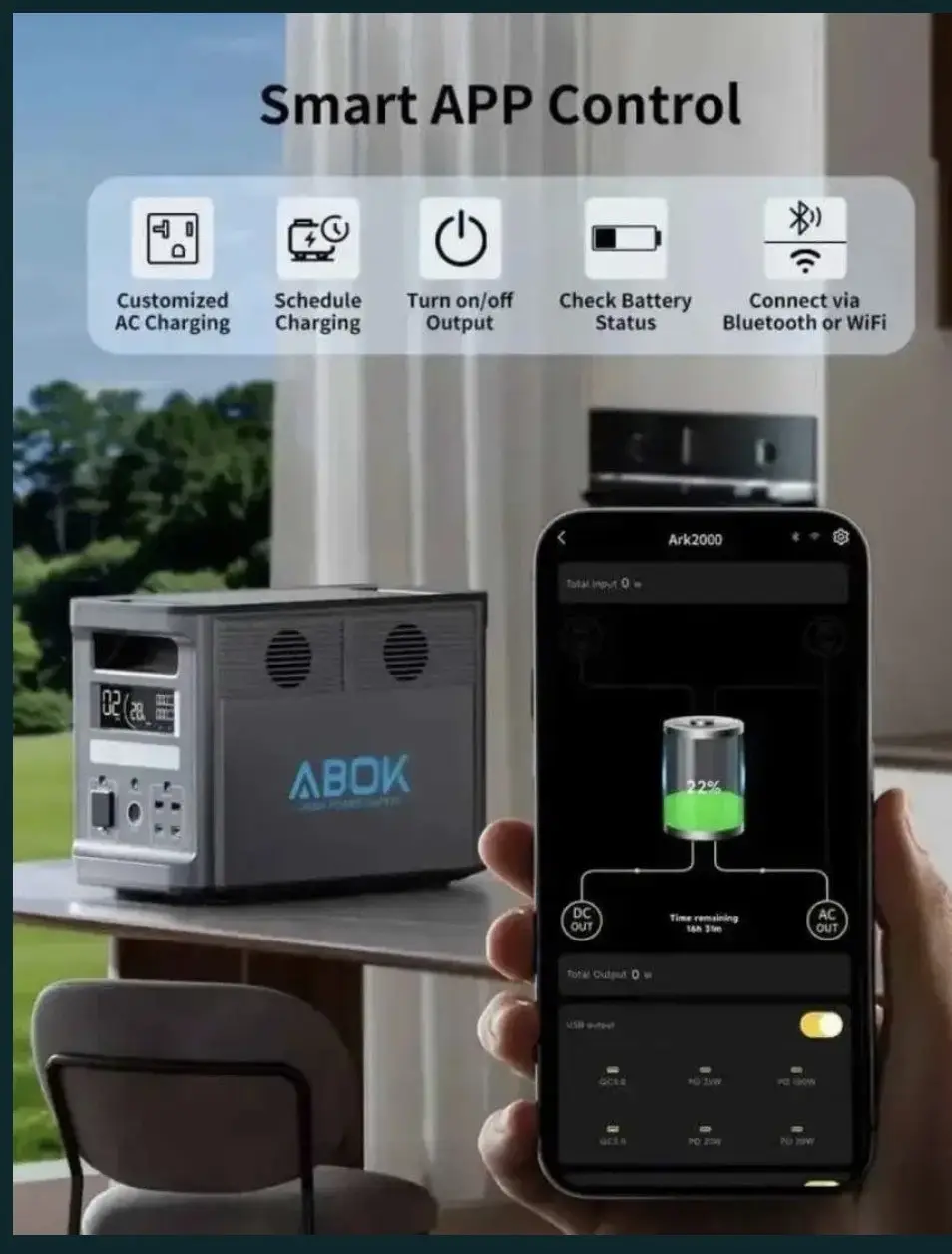 Зарядна станція ABOK Power Station 2000 Вт — изображение 6
