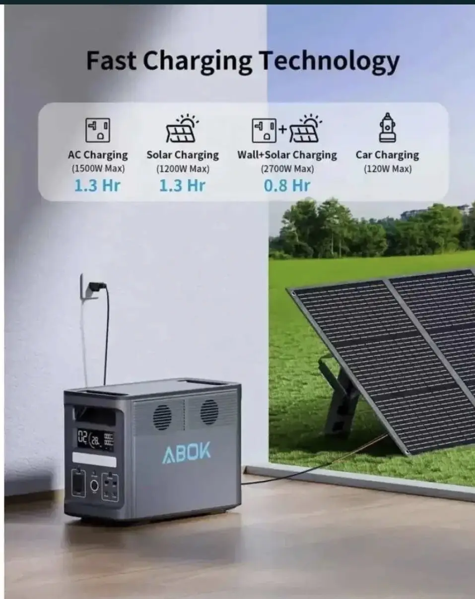 Зарядная станция ABOK 2000 W /1536Wh Быстрая зарядка 50 мин — изображение 4