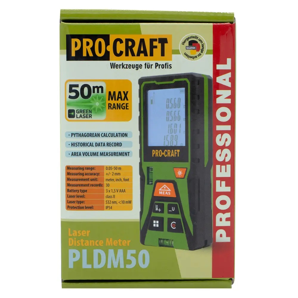 Лазерний далекомір Procraft PLDM50 - Зображення 2