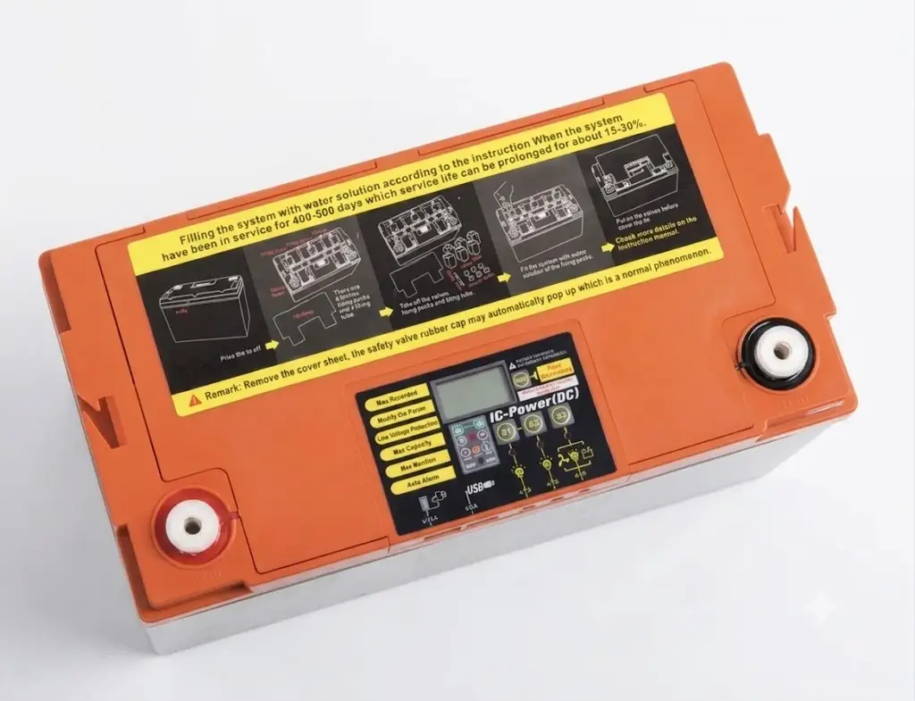 Гелевый аккумулятор глубокой разрядки Rebel 12V 100ah LCD (BATO410) с електонным таблом — изображение 2
